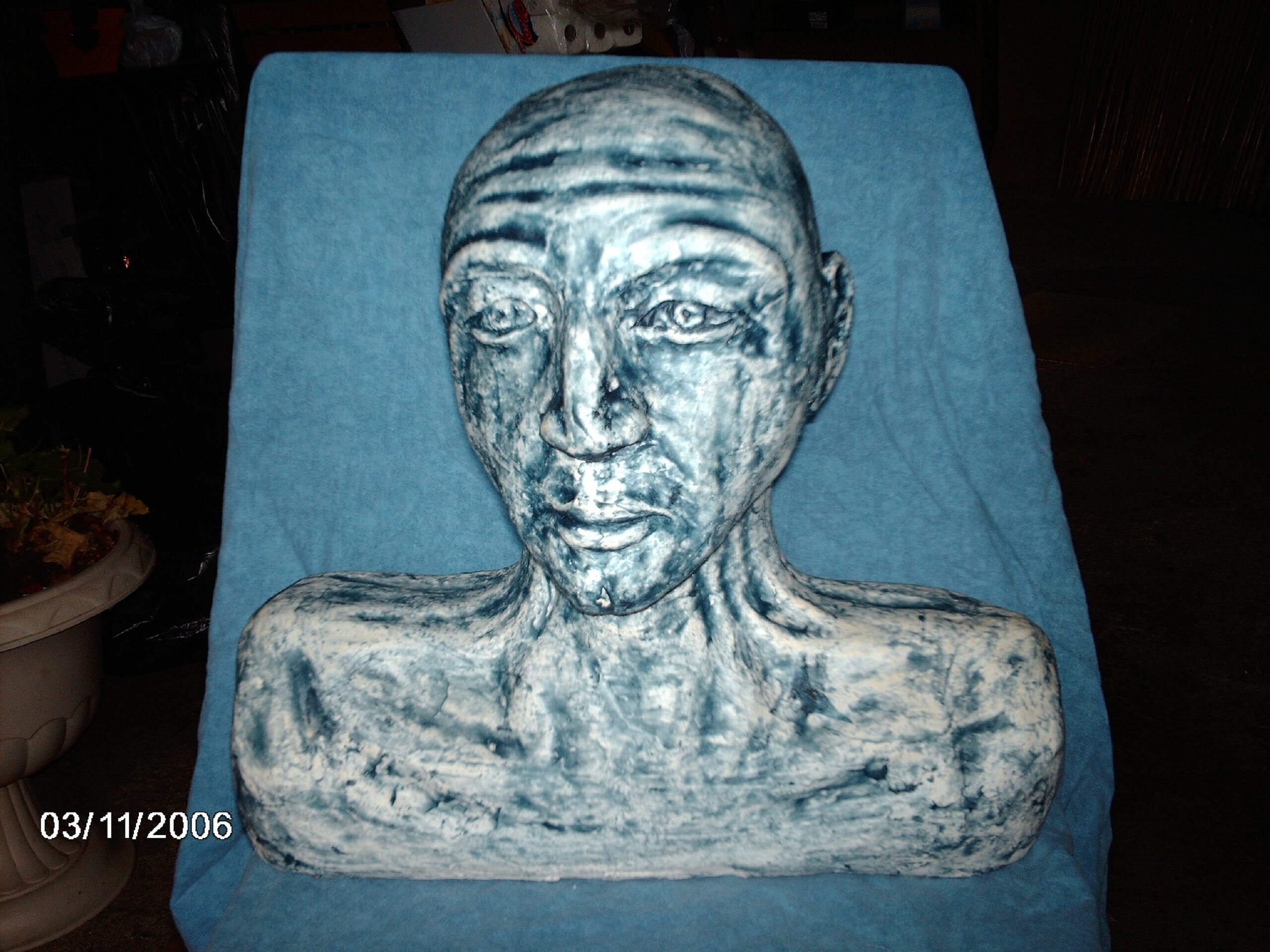 tete5 Sculpture Personnage Céramique